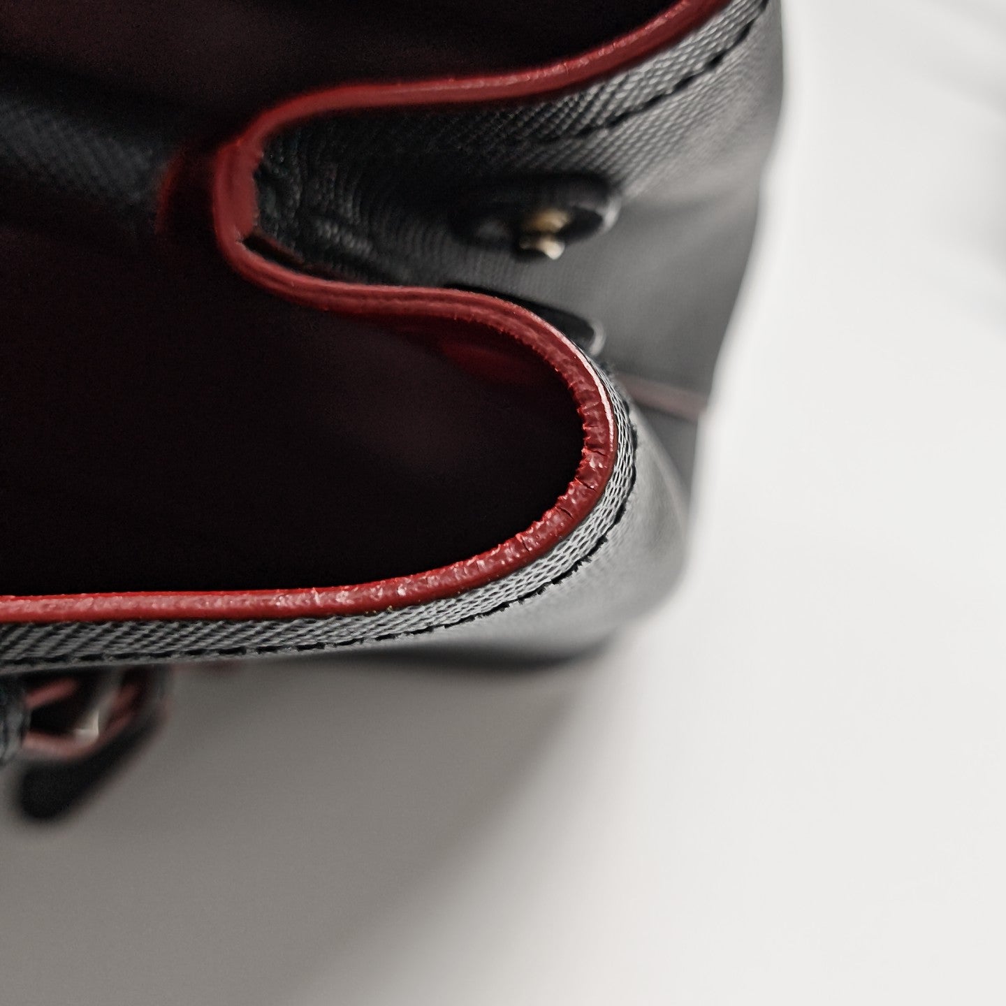 Denim Small Saffiano Calfskin Black