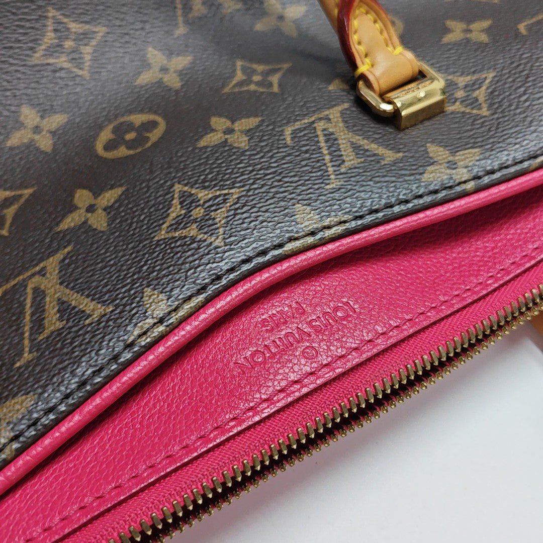 PALLAS MM Monogram Coated Canvas Brown