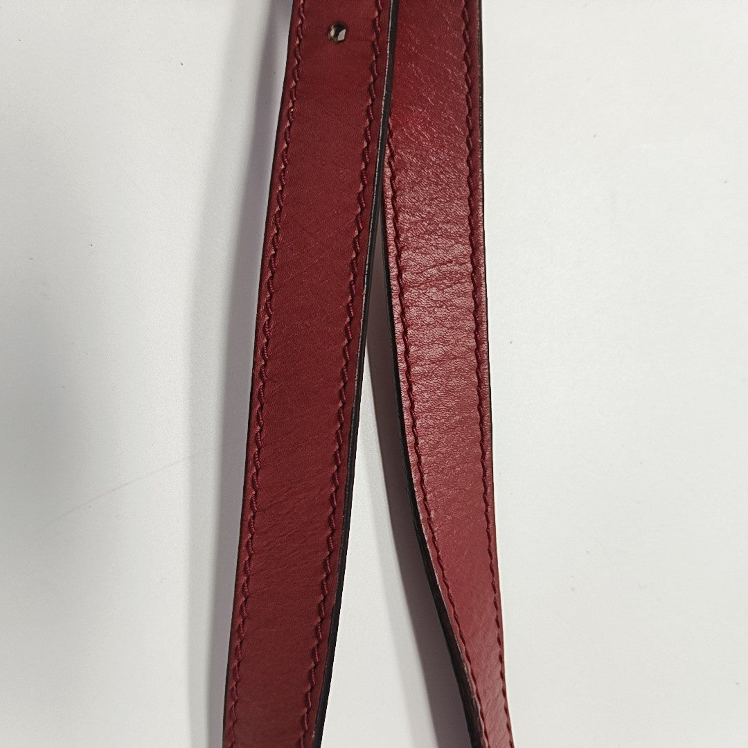 Monogram Coated Canvas Shoulder Bag Red