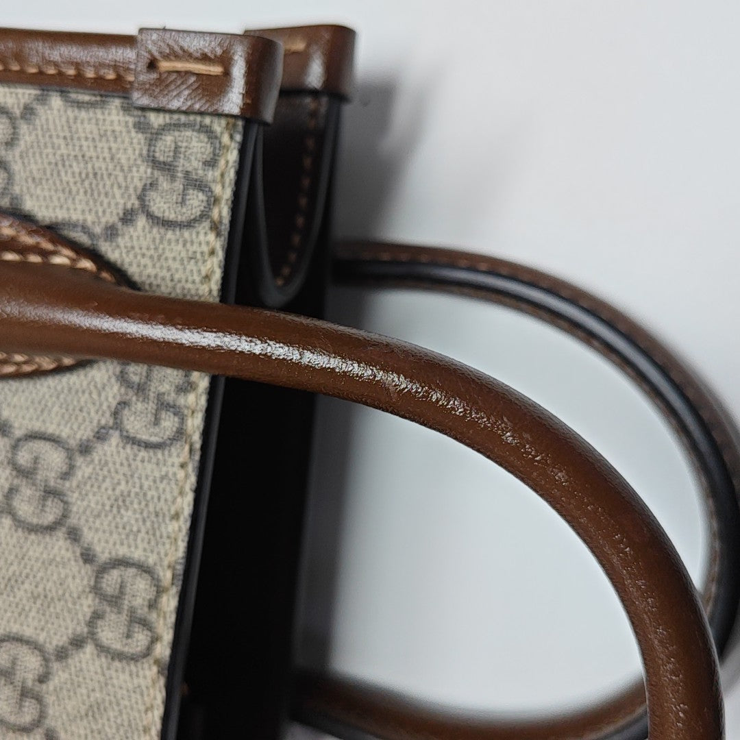 Retro Mini Monogram Coated Canvas Beige
