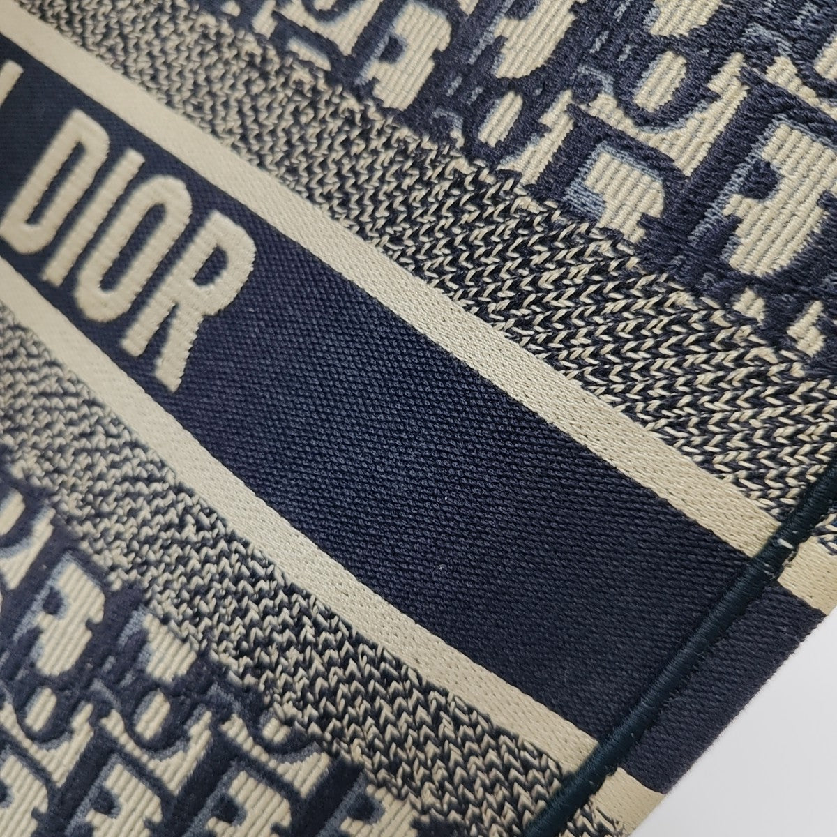 Book Tote Large Oblique Canvas Blue