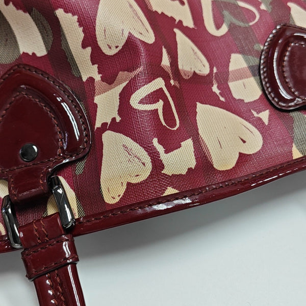 Coated Canvas Tote Bag Red