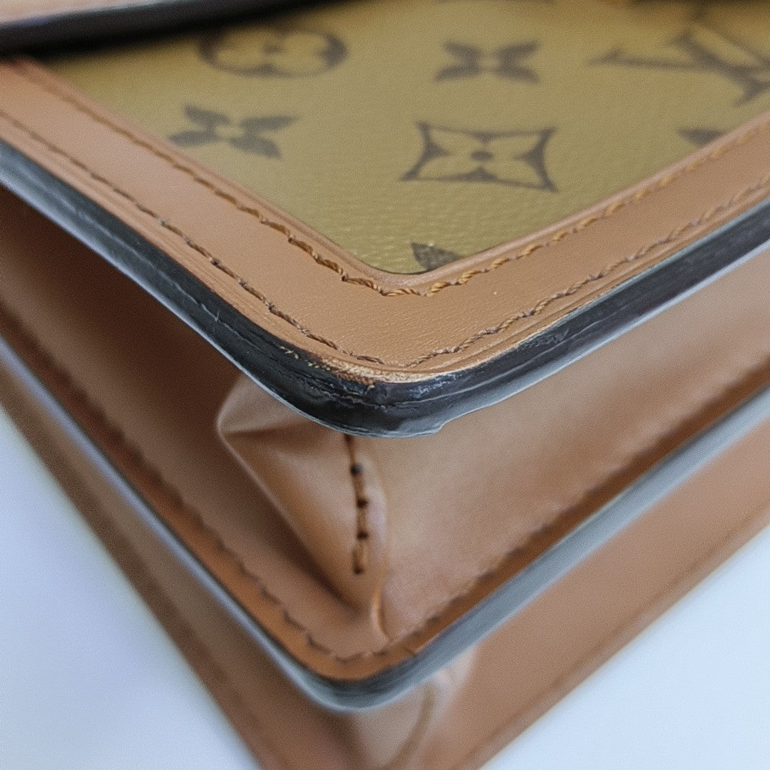 DAUPHINE MM Monogram Coated Canvas Brown