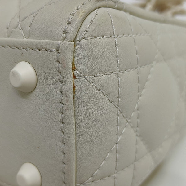 Lady Dior Mini Cannage Lambskin White