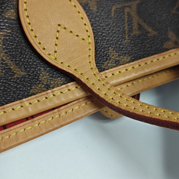 NEVERFULL MM Monogram Coated Canvas Brown