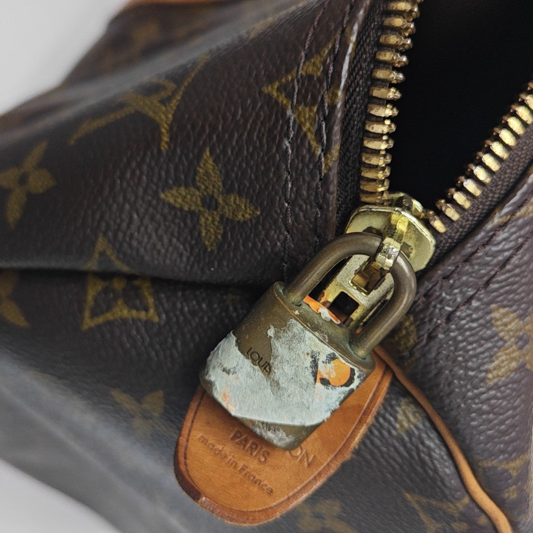 SAC SOUPLE 55 Monogram Coated Canvas Brown