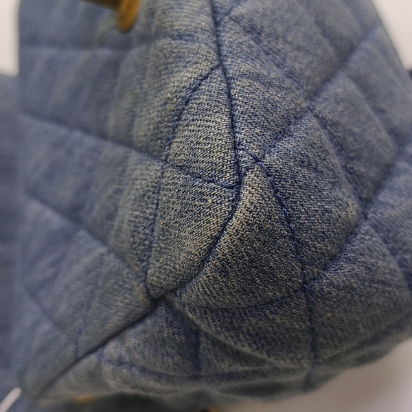 CLASSIC FLAP Mini Quilted Denim Blue