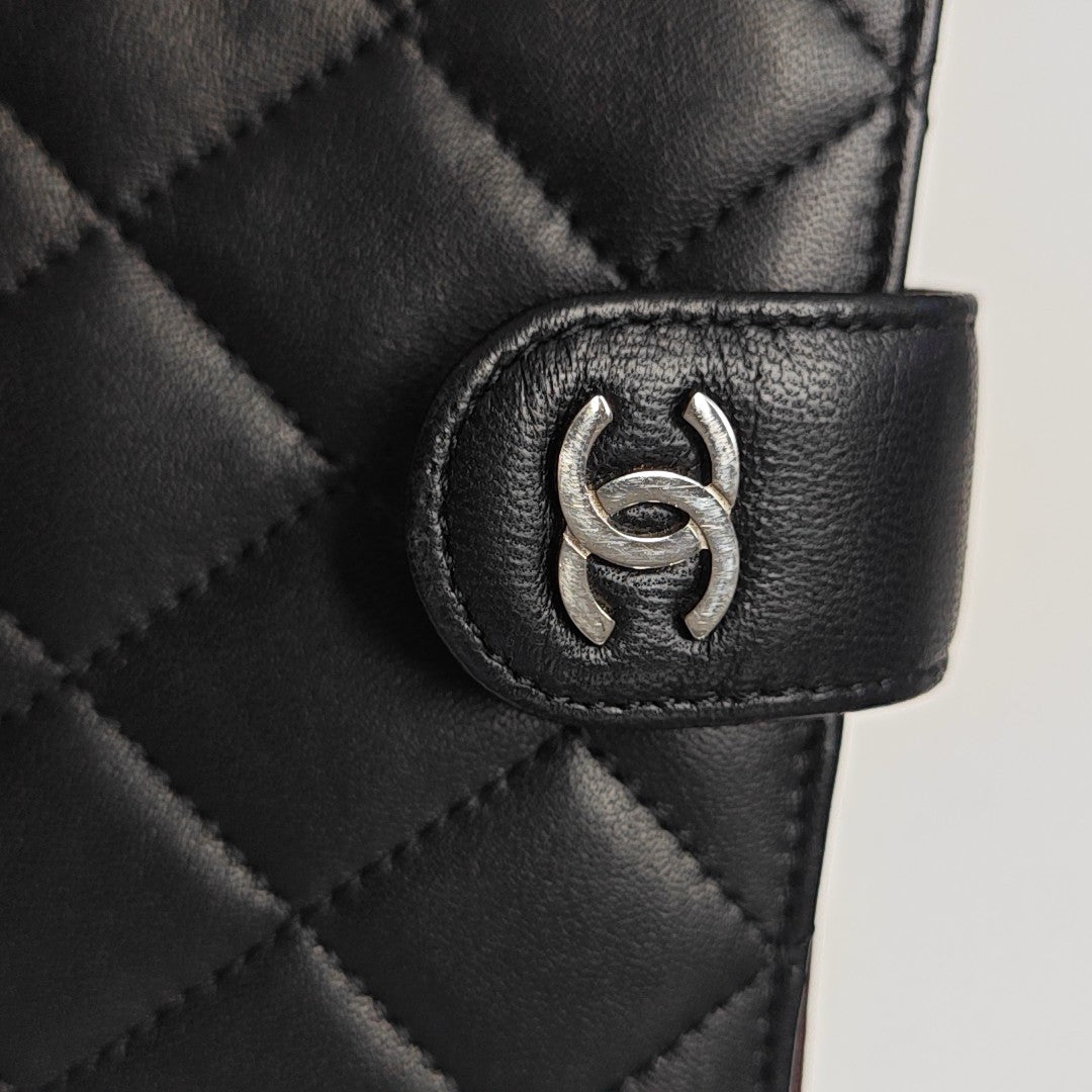 Quilted Lambskin Wallet Black