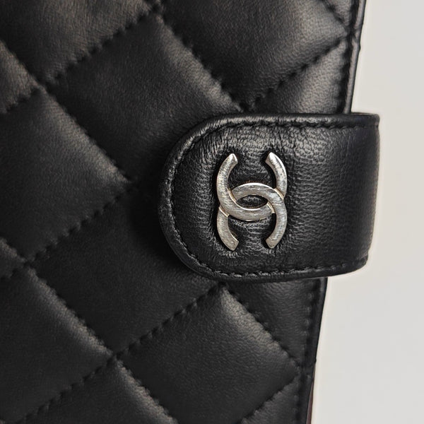 Quilted Lambskin Wallet Black