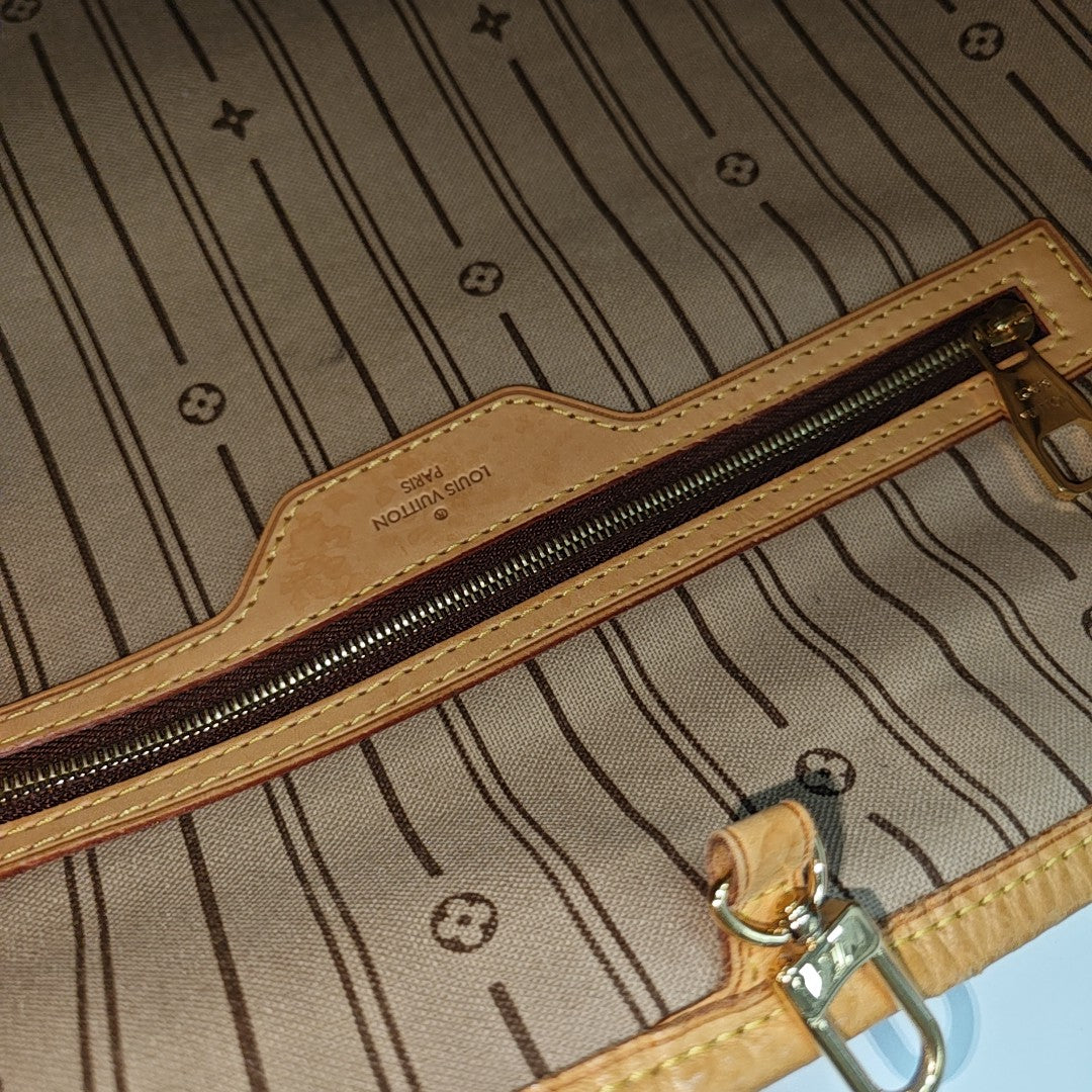 Monogram Coated Canvas Top Handle Bag Brown