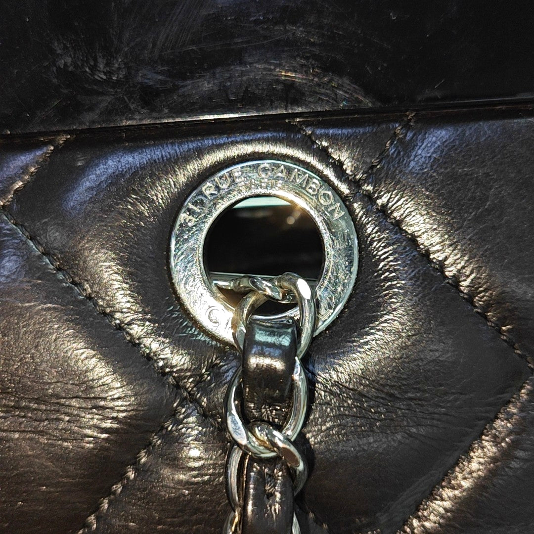 Small Quilted Calfskin Black