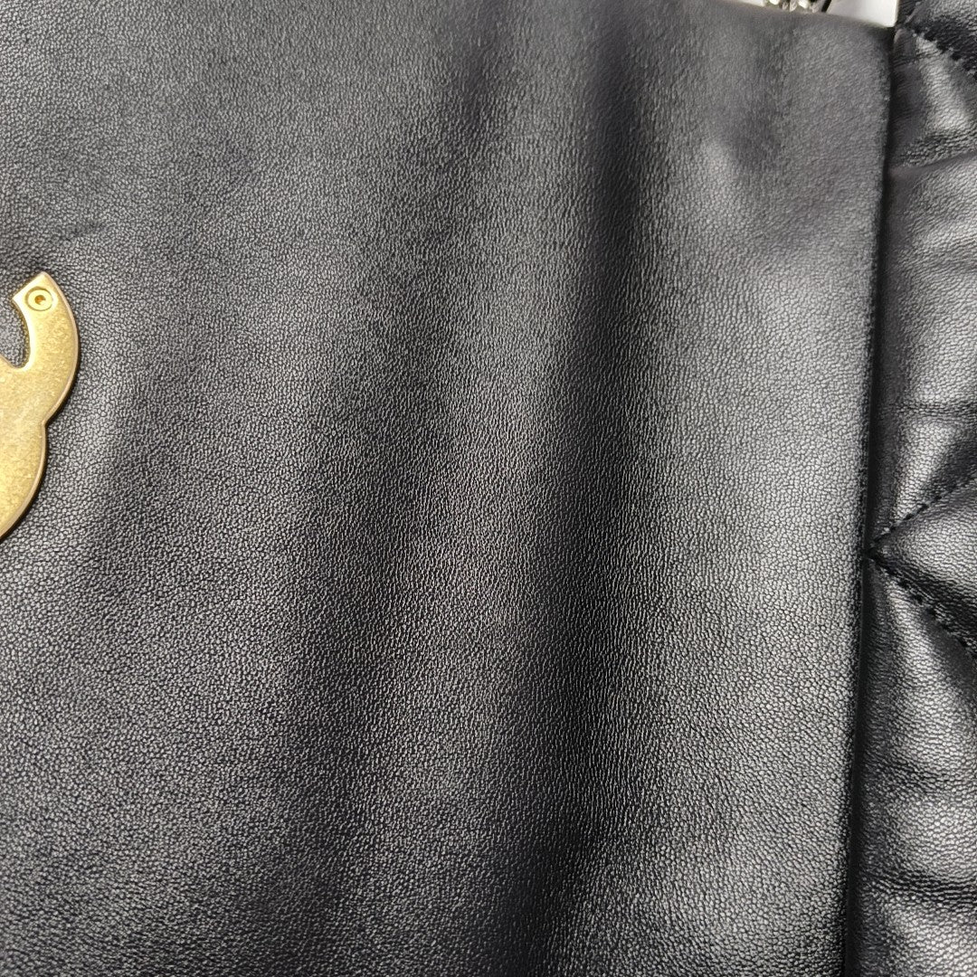 CHANEL 19 Large Quilted Lambskin Black