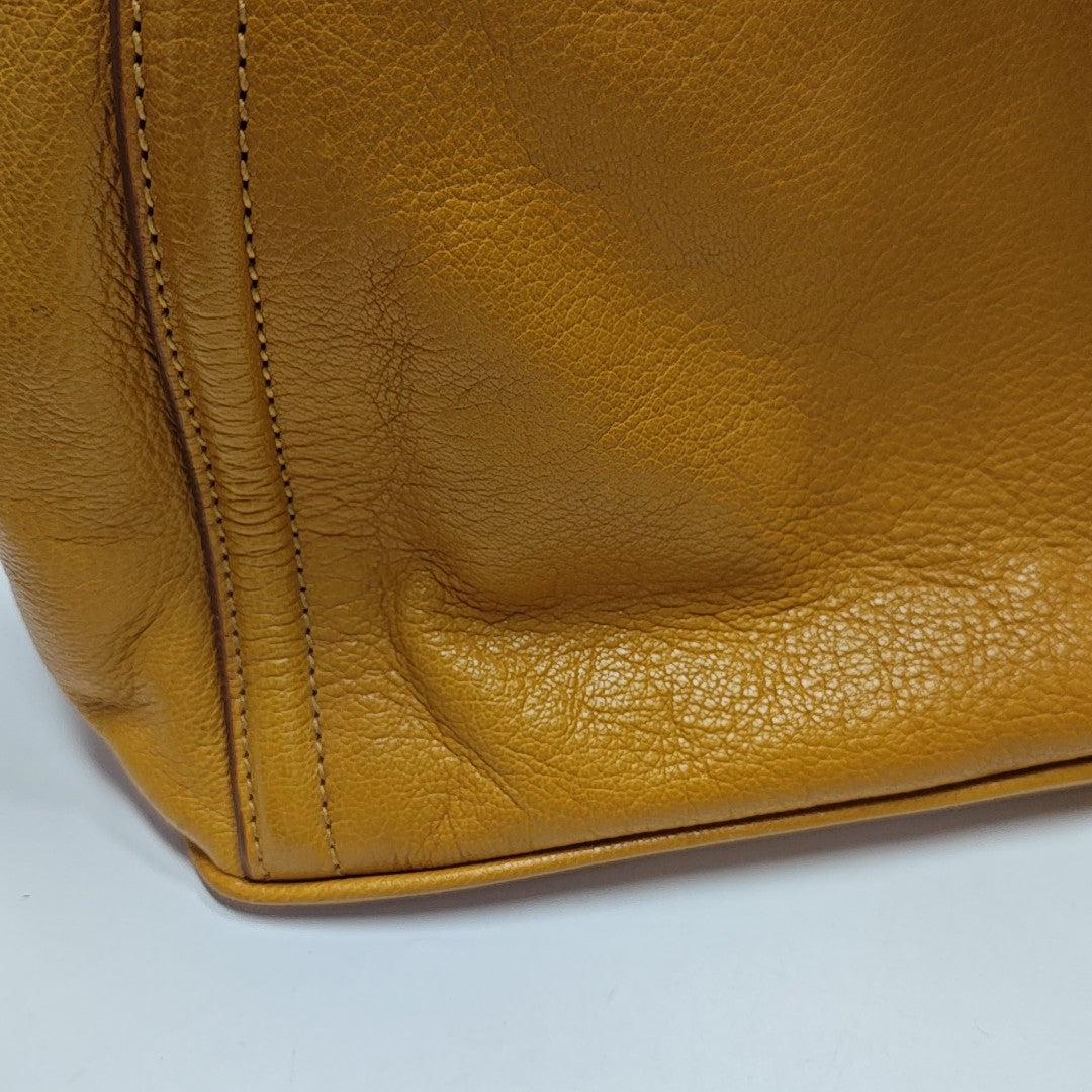 Calfskin Tote Bag Yellow