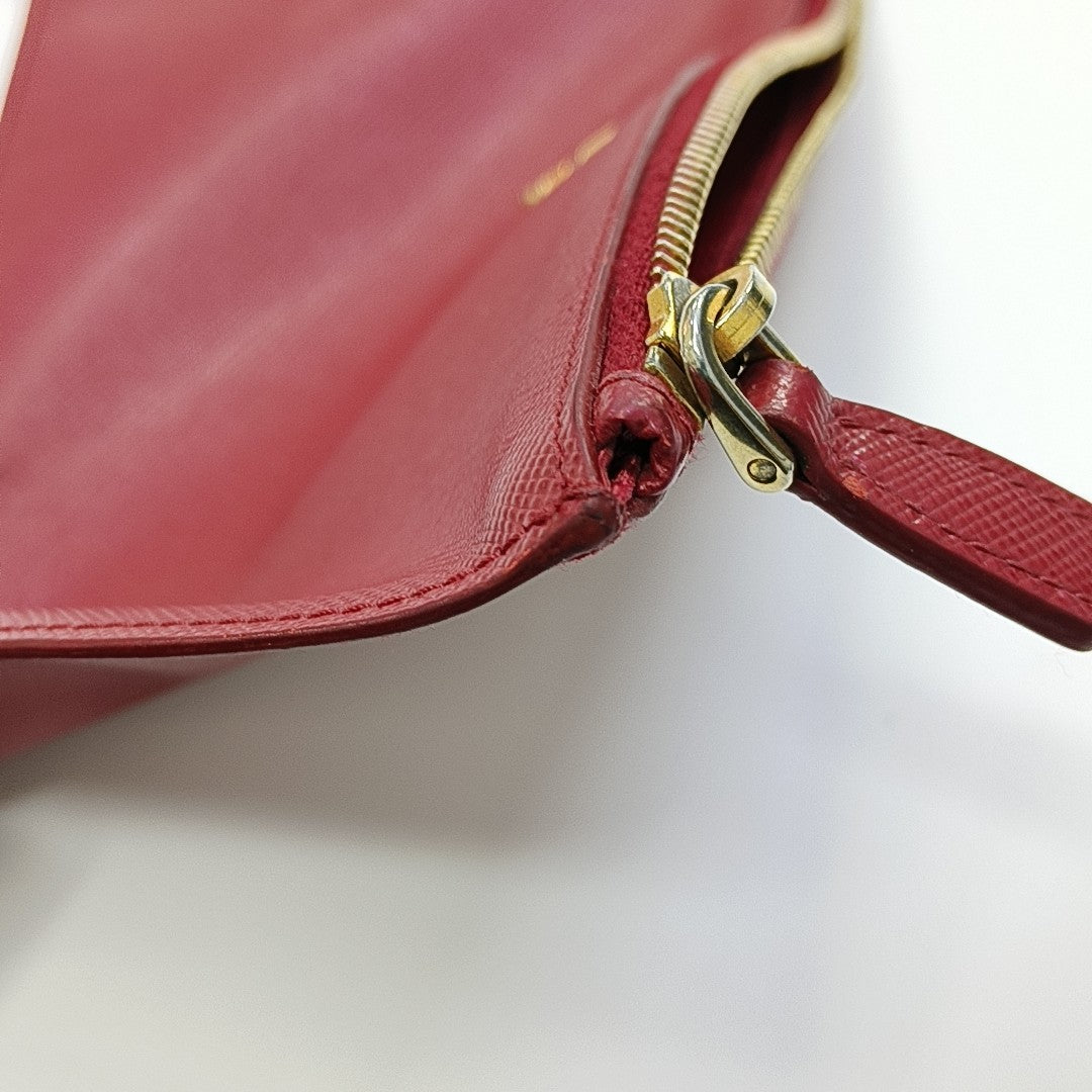 Calfskin Wallet Red