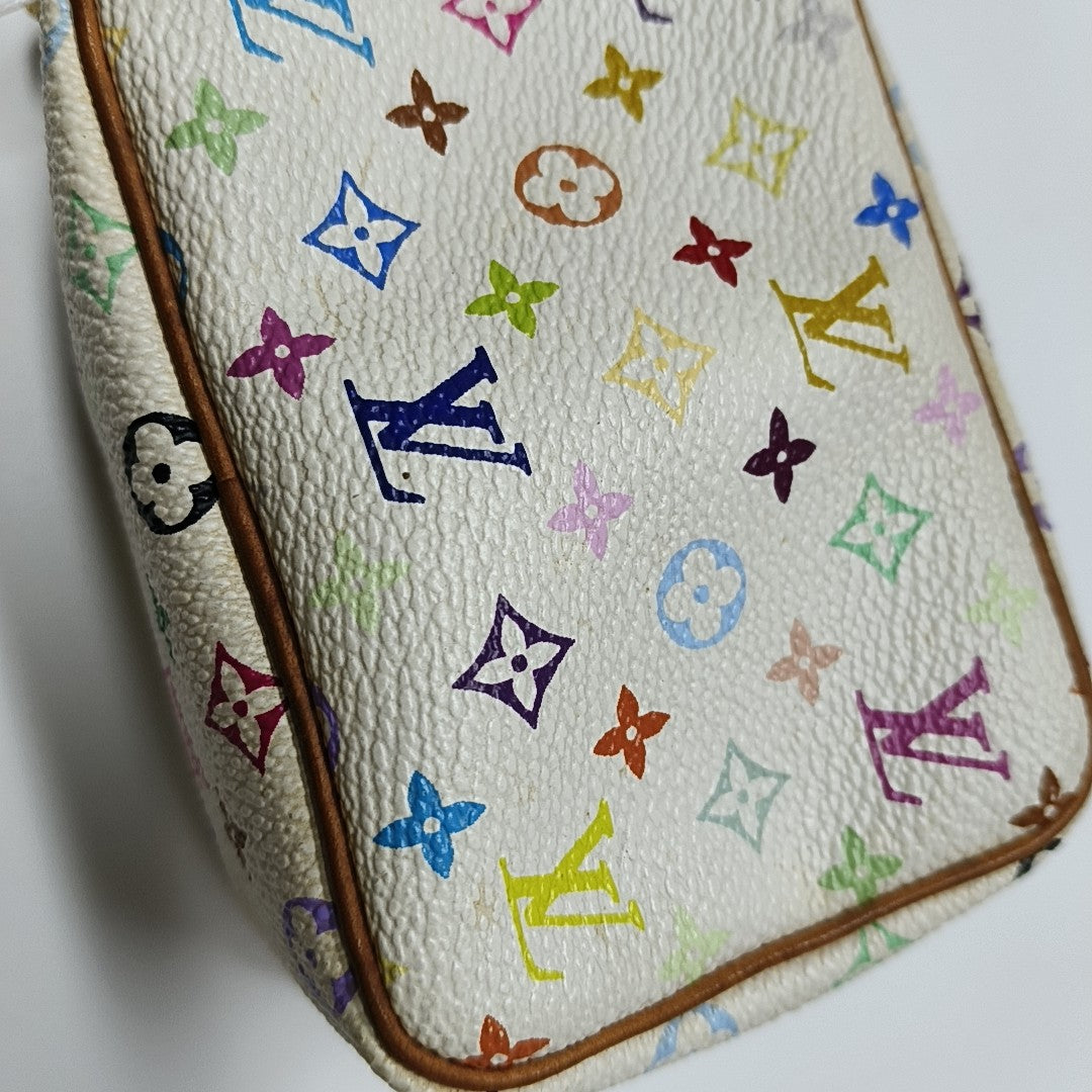 LV × TM WAPITY Monogram Coated Canvas White Coin Purse