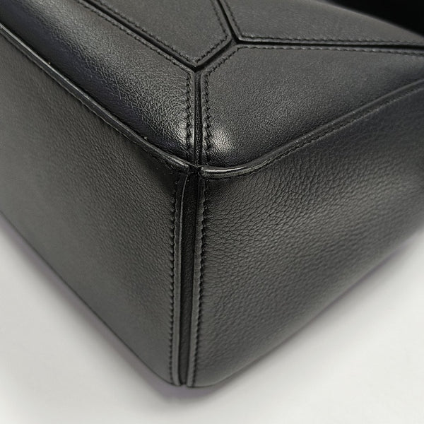 Puzzle Edge Small Calfskin Black