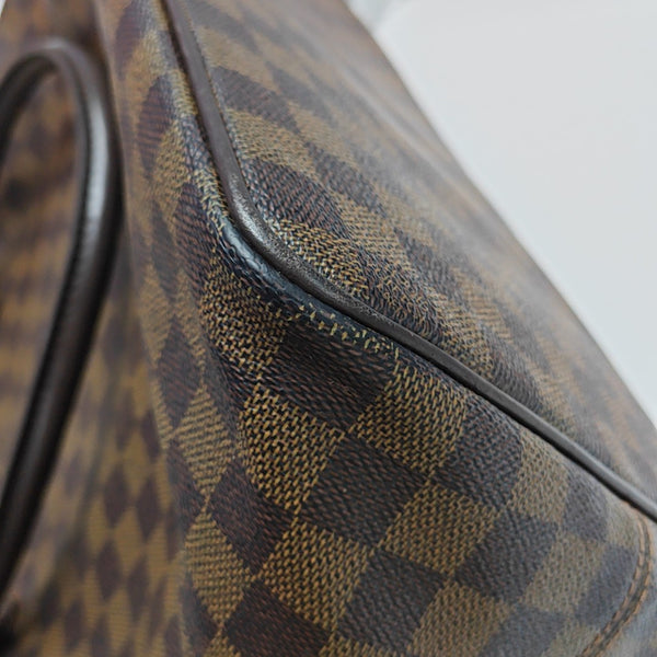 SALEYA Damier Ebene Coated Canvas Brown