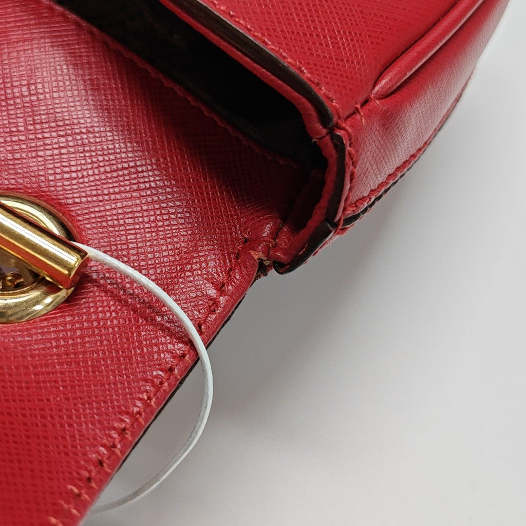 Calfskin Shoulder Bag Red