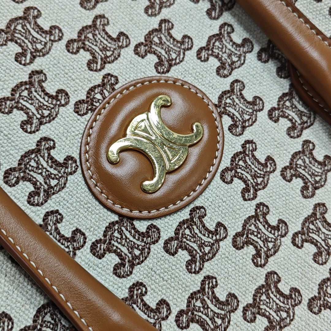 Fabric Tote Bag Brown