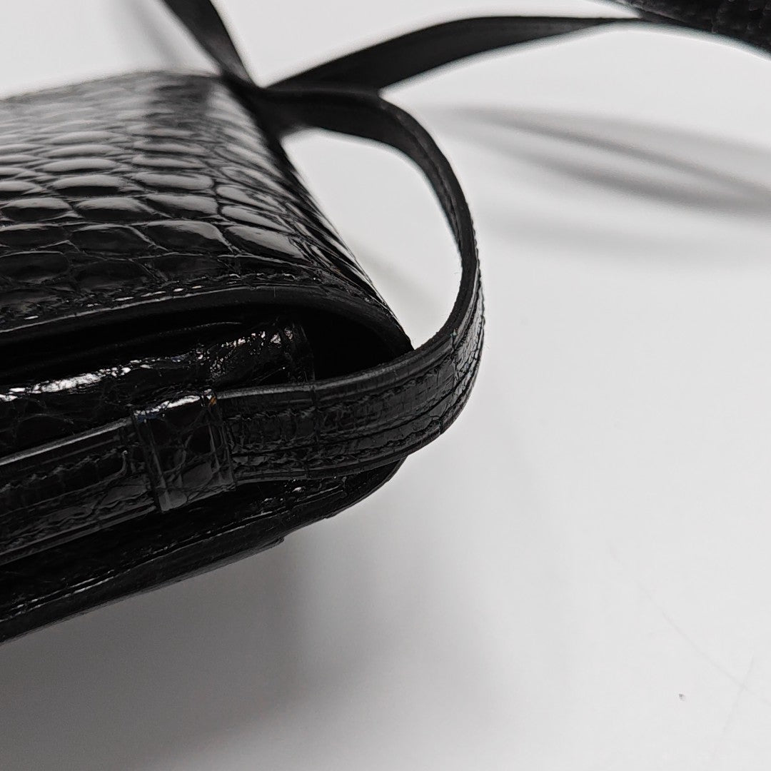 Calfskin Shoulder Bag Black