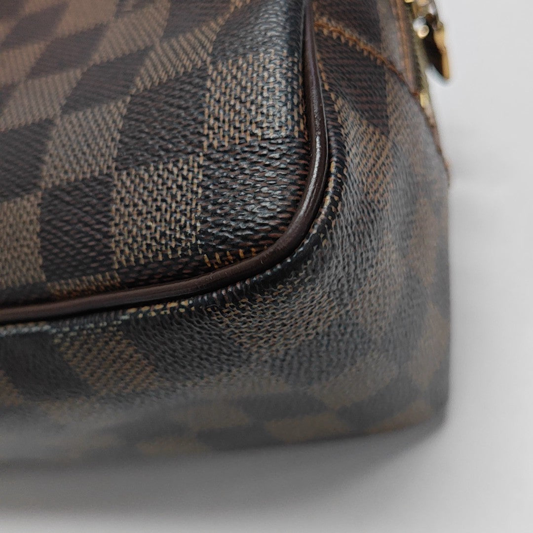 Damier Ebene Coated Canvas Shoulder Bag 25 Brown