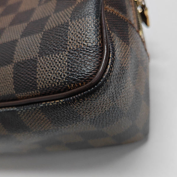 Damier Ebene Coated Canvas Shoulder Bag 25 Brown
