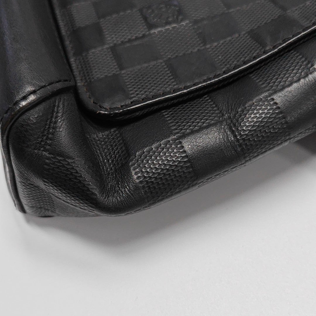 DISTRICT PM Damier Graphite Calfskin Black