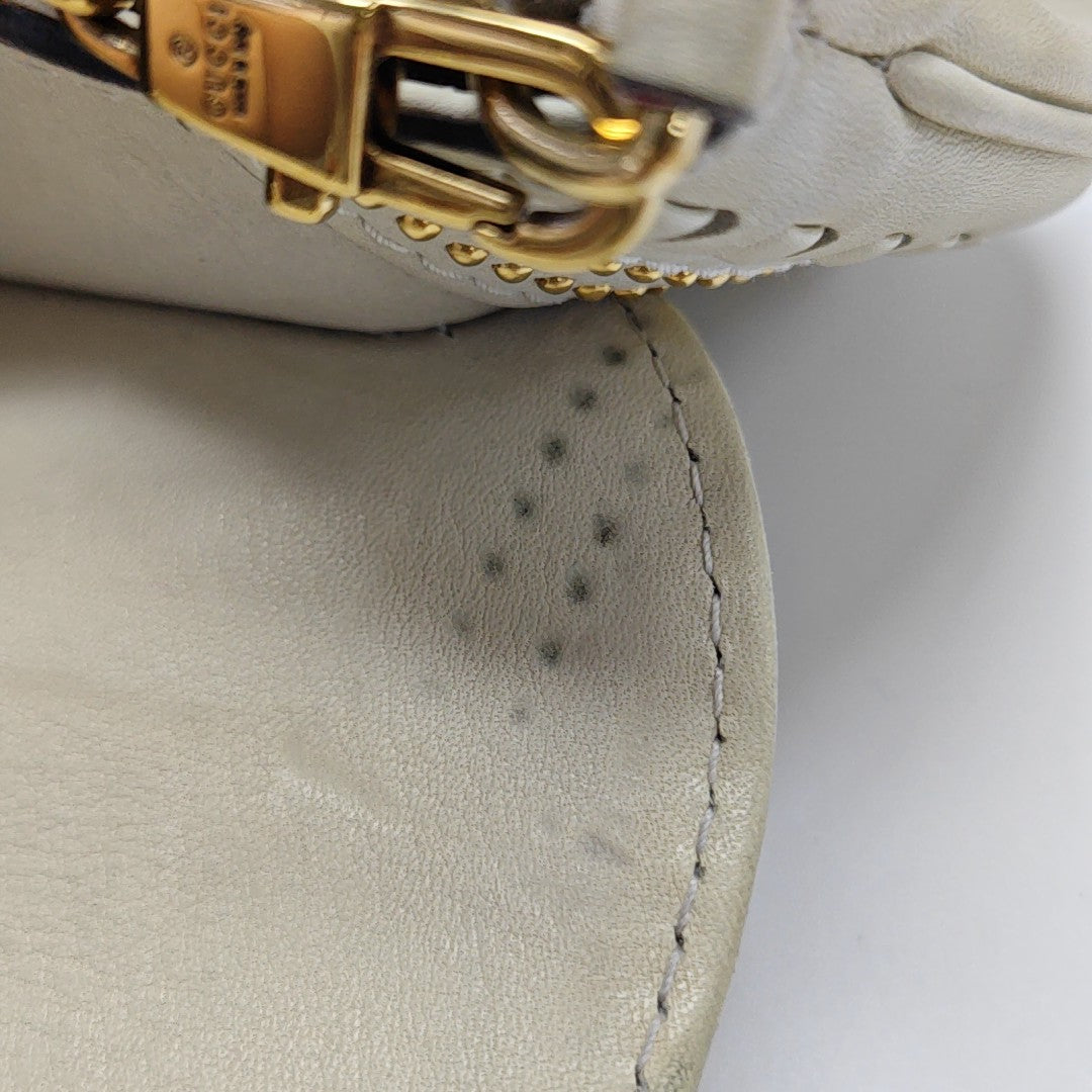 Snaffle Bit Calfskin White