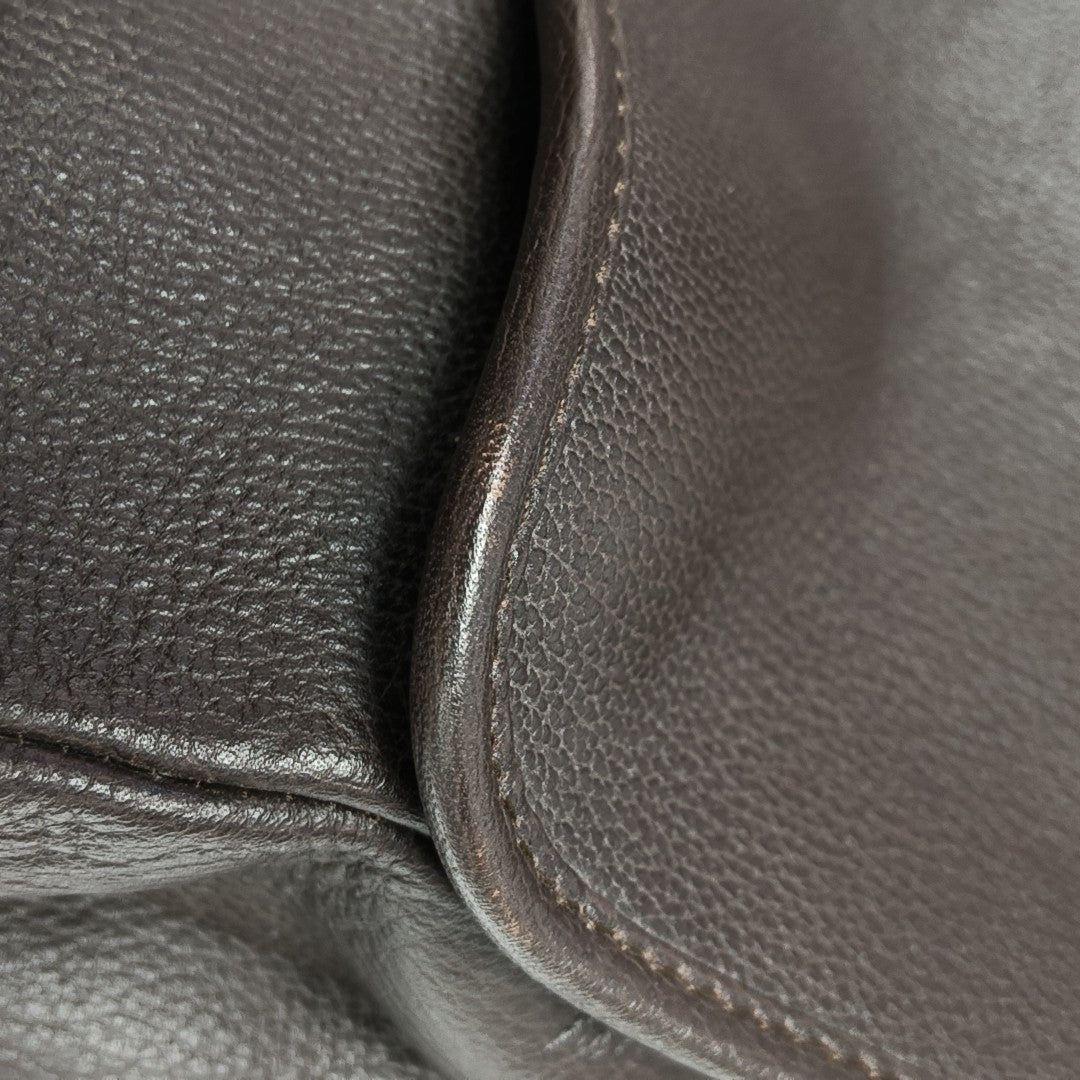 Calfskin Shoulder Bag Brown