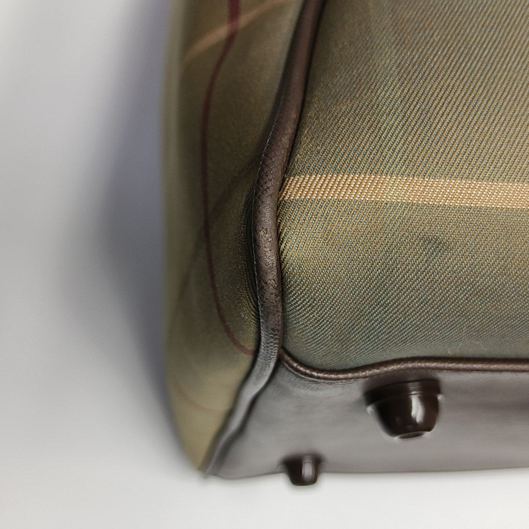 Canvas Top Handle Bag Green