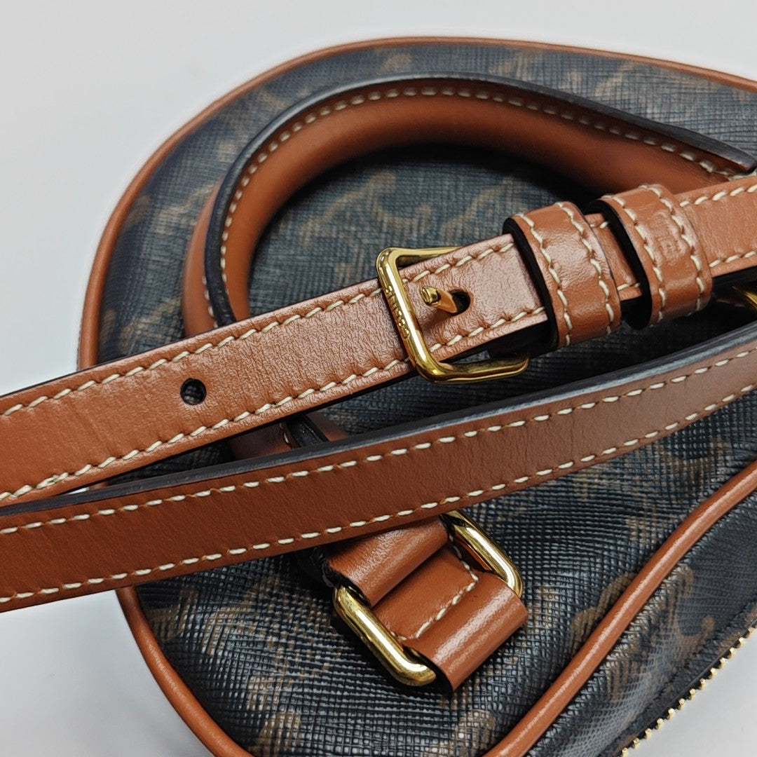 Coated Canvas Tote Bag Brown