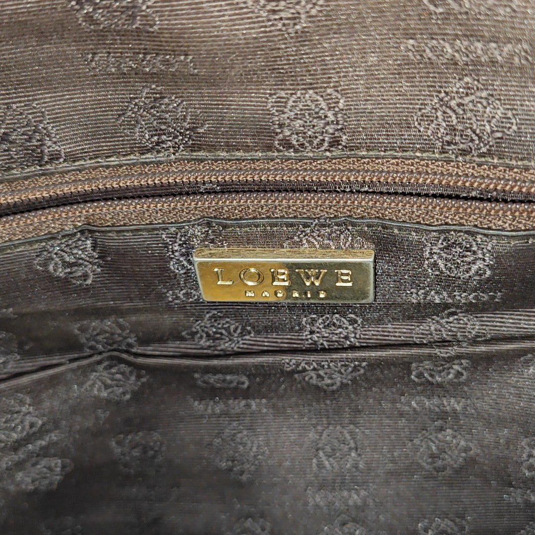 Calfskin Top Handle Bag Brown