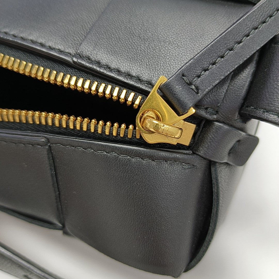 Brick Cassette Small Lambskin Black