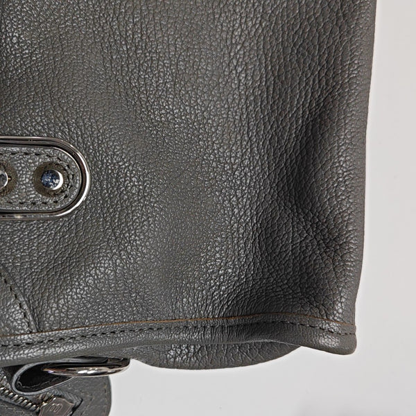 Classic Metallic Edge City Mini Lambskin Gray