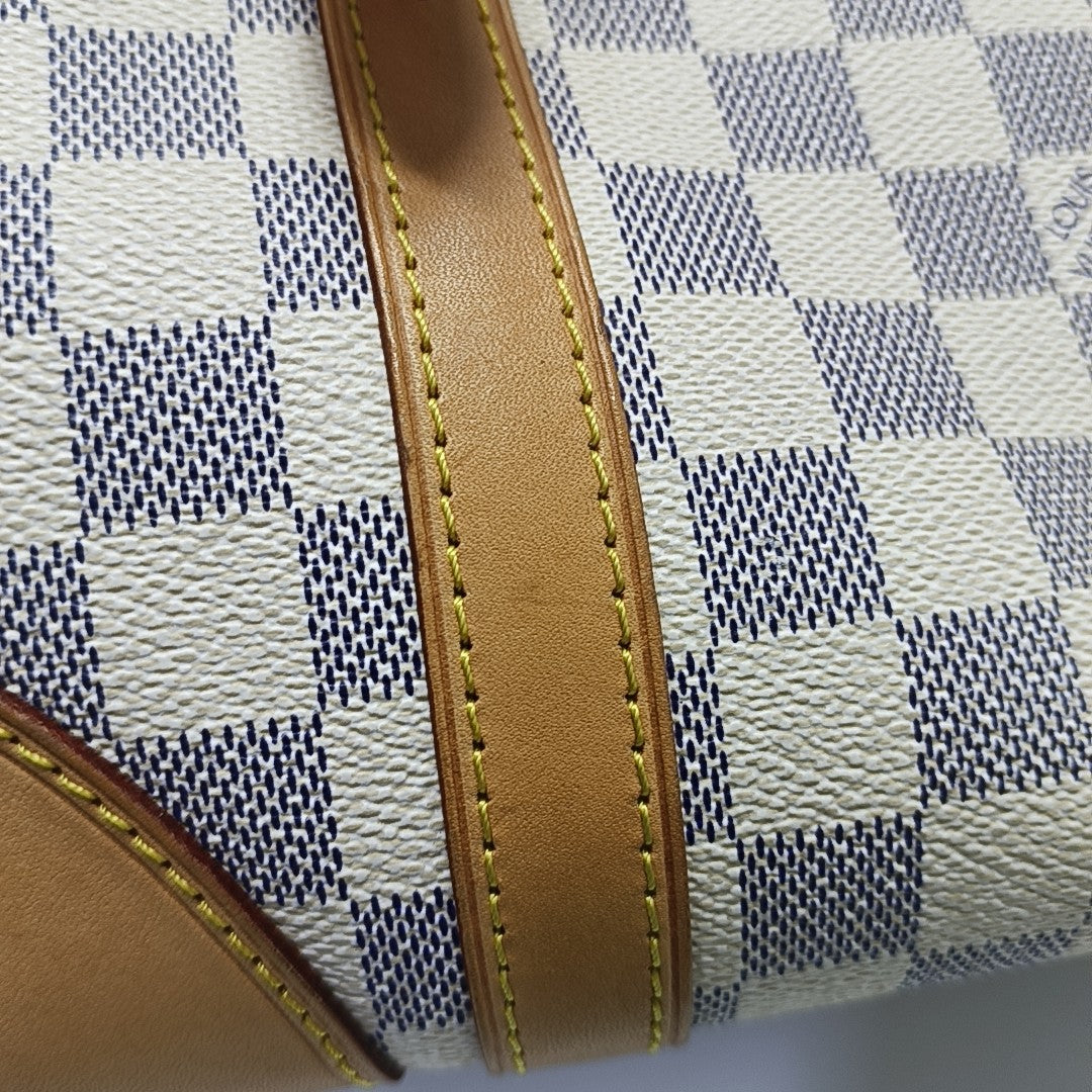 BERKELEY Damier Azur Coated Canvas White