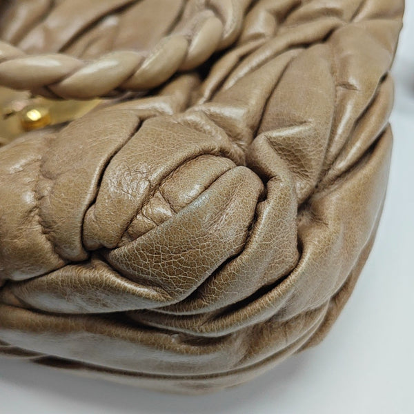 Calfskin Shoulder Bag Brown