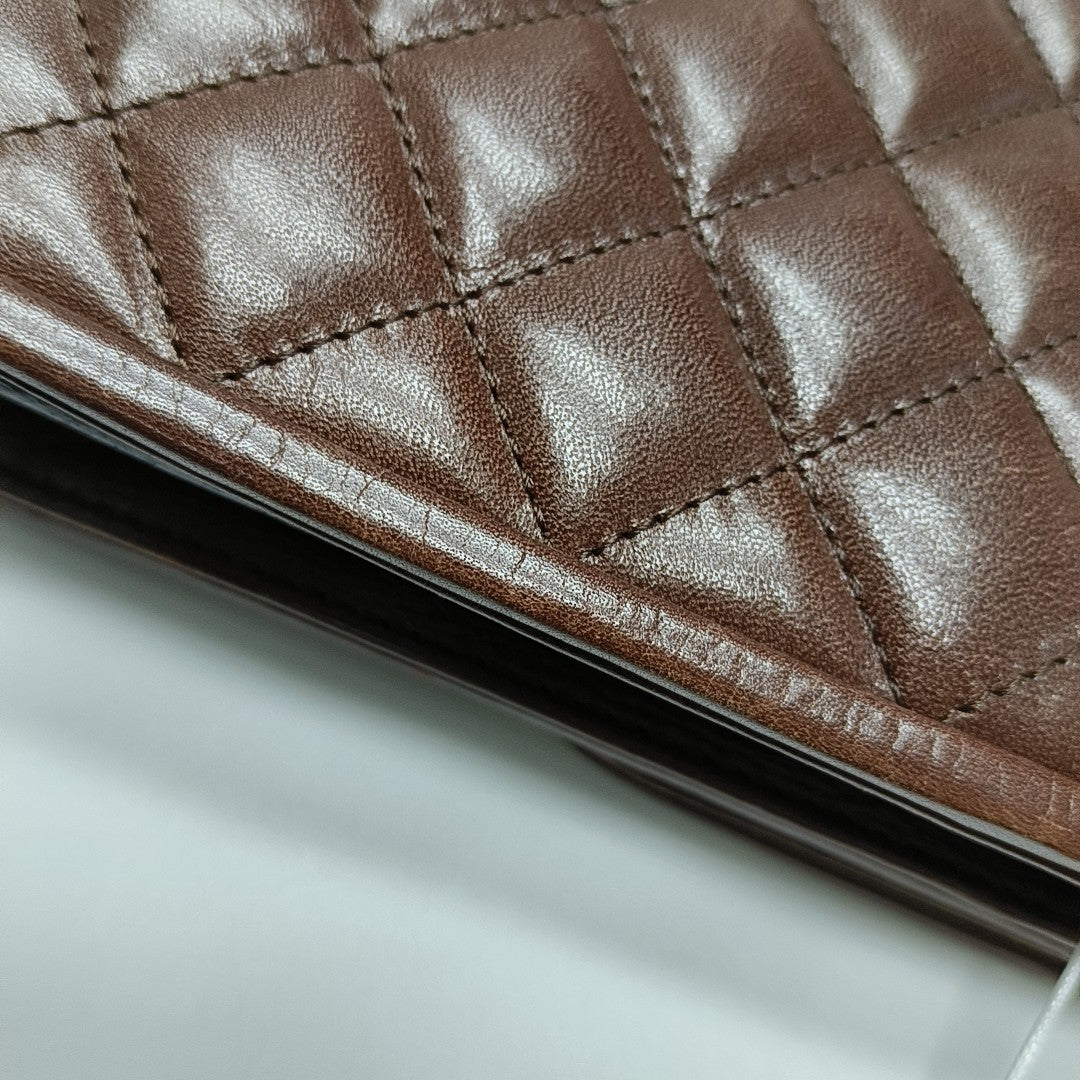 Quilted Calfskin Brown