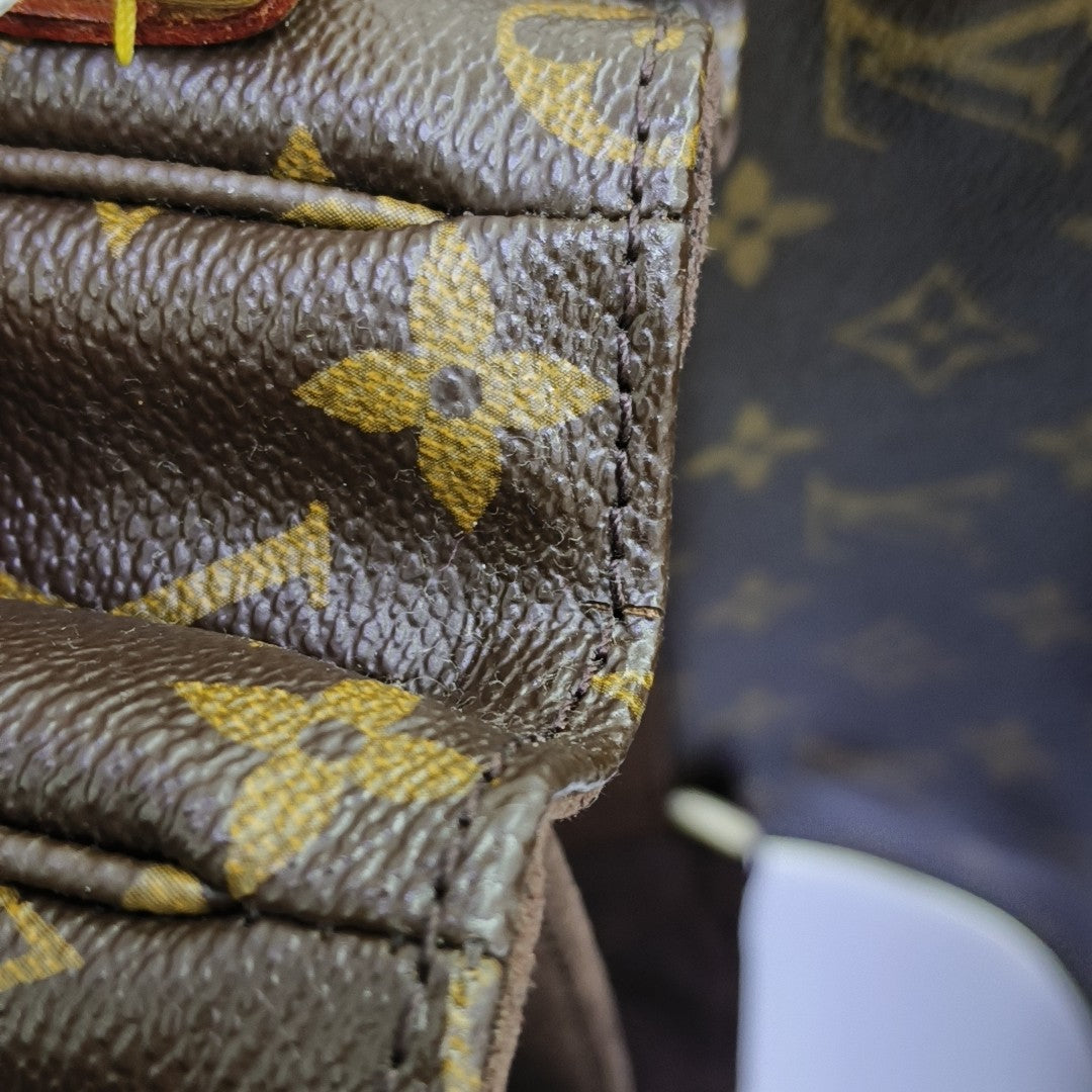 MÉTIS MM Monogram Coated Canvas Brown