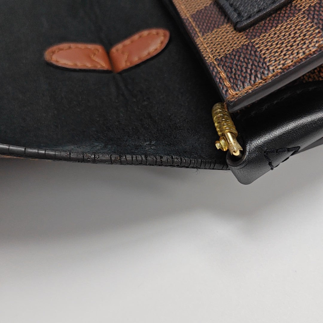 BEAUMARCHAIS Damier Ebene Coated Canvas Brown