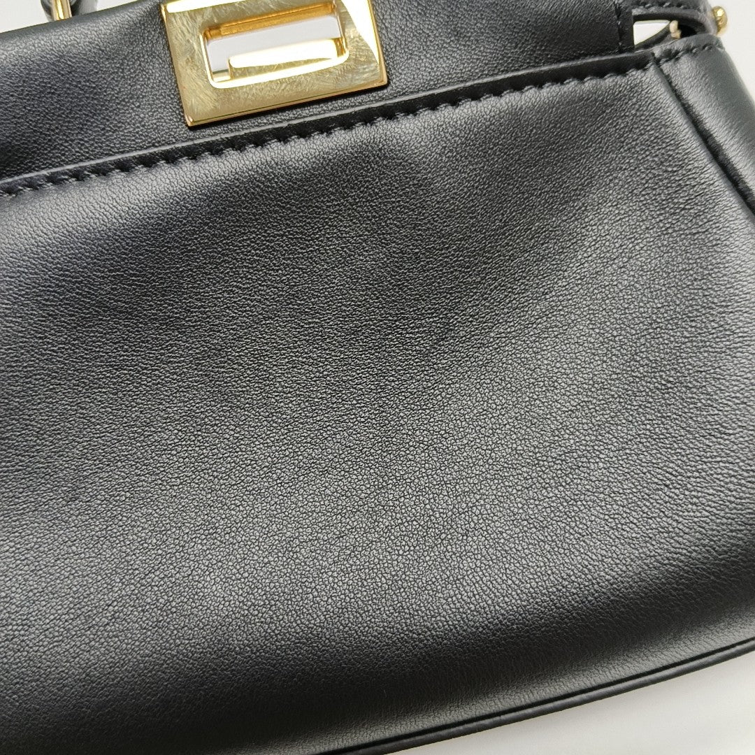 Peekaboo Mini Lambskin Black