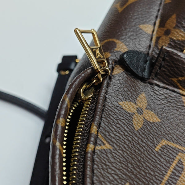 PALM SPRINGS Mini Monogram Coated Canvas Brown