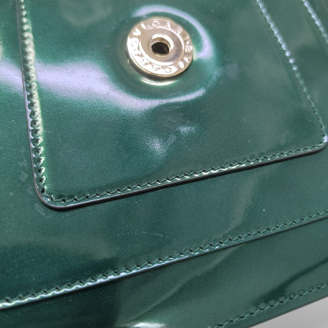 SERPENTI FOREVER Small Patent Leather Green