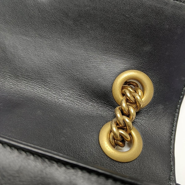 GG Marmont Small Quilted Calfskin Black