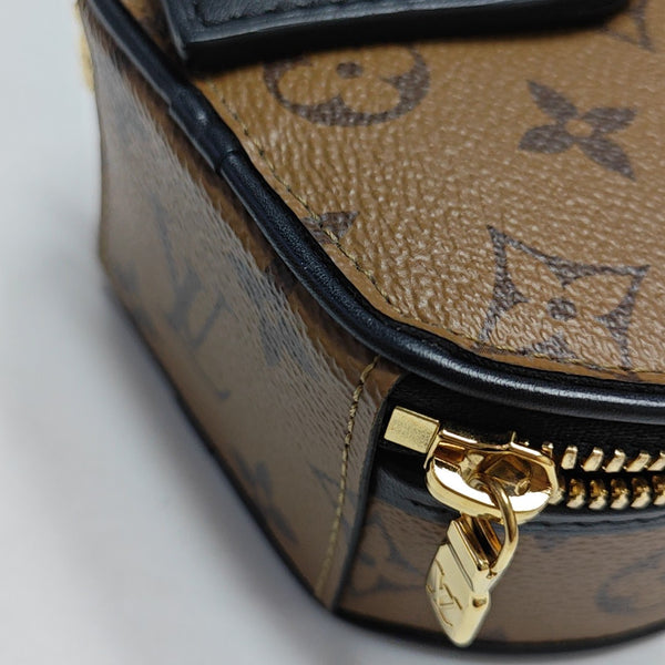 BOITE CHAPEAU Mini Monogram Coated Canvas Brown