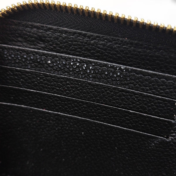 ZIPPY Monogram Calfskin Black Wallet