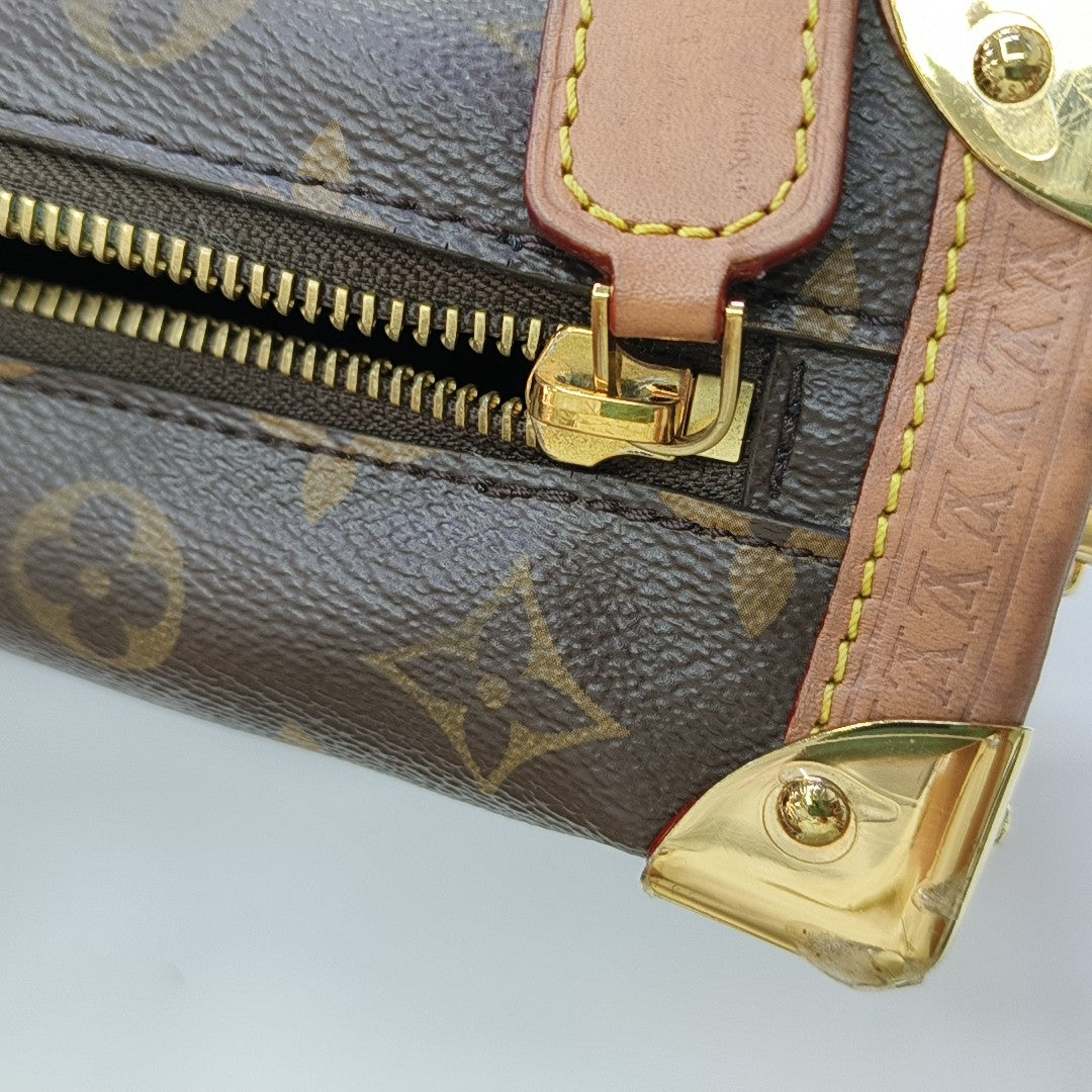 SIDE TRUNK MM Monogram Coated Canvas Brown