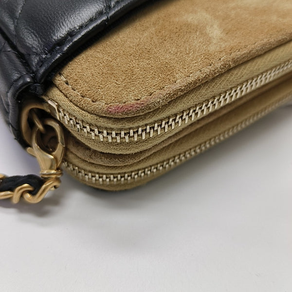 Quilted Lambskin Shoulder Bag Black