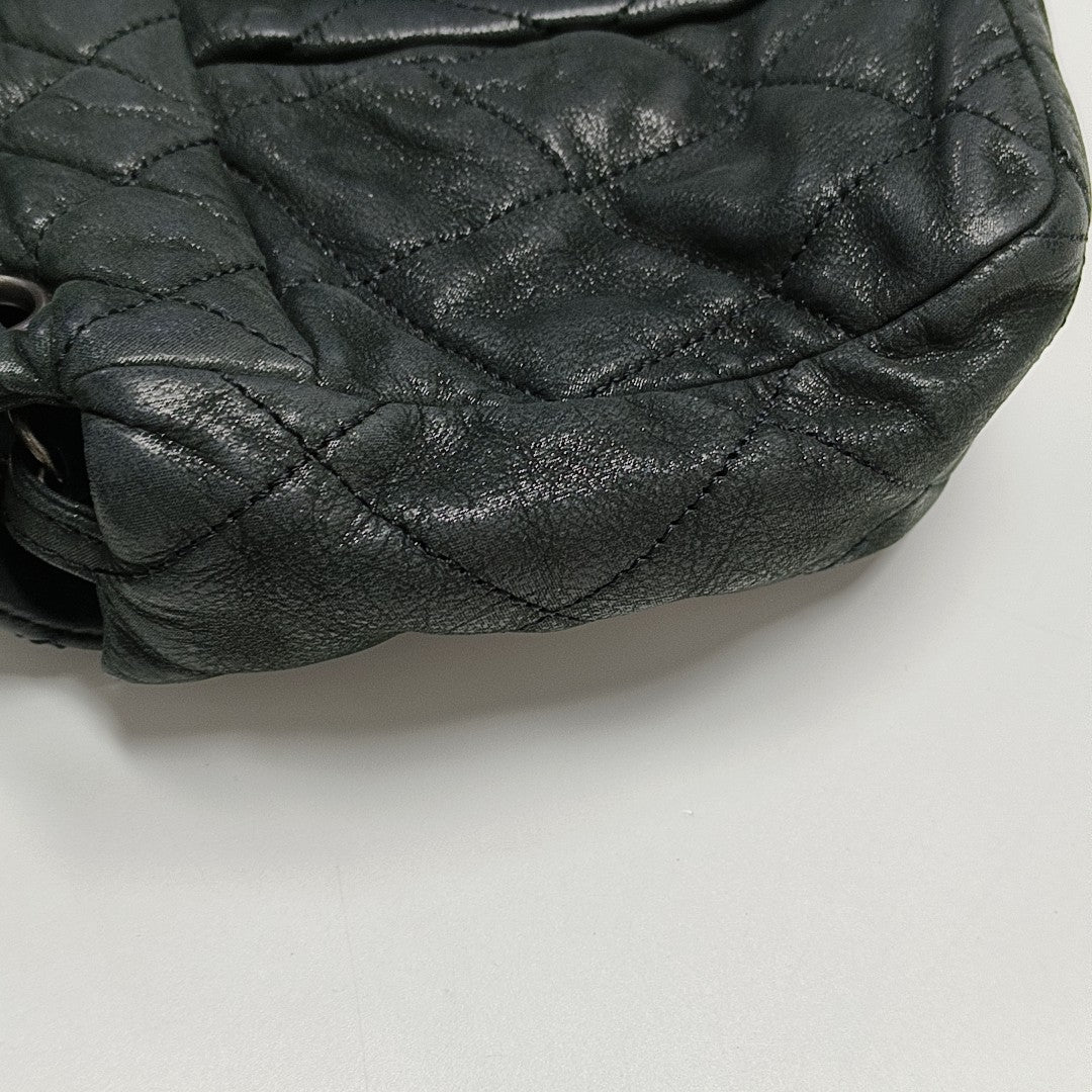 Quilted Calfskin Shoulder Bag Green