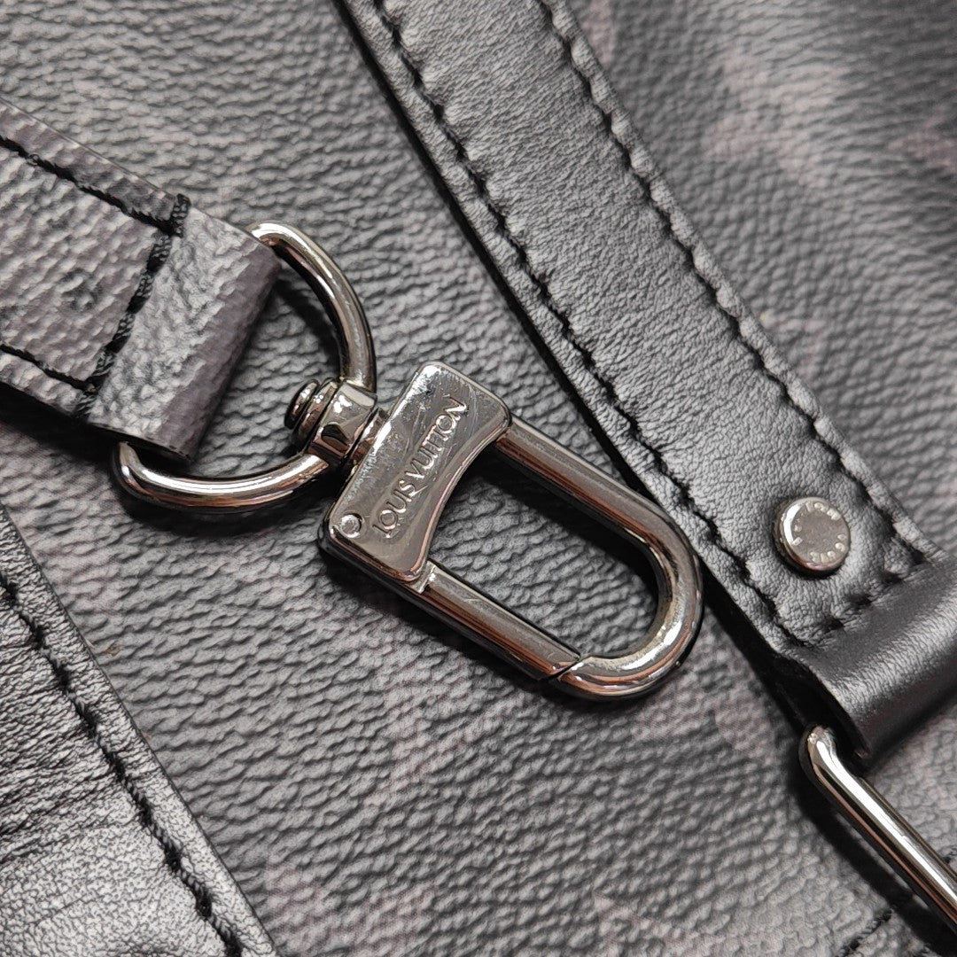 KEEPALL Mini Monogram Coated Canvas Black
