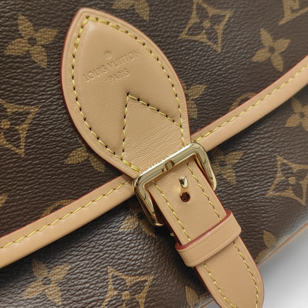 DIANE Monogram Coated Canvas Brown